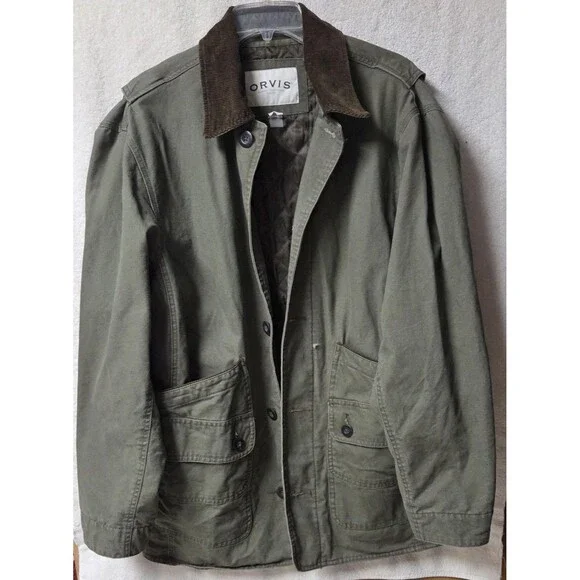Orvis Men's Chore Field Barn Coat Medium Olive Green - Picture 1 of 4